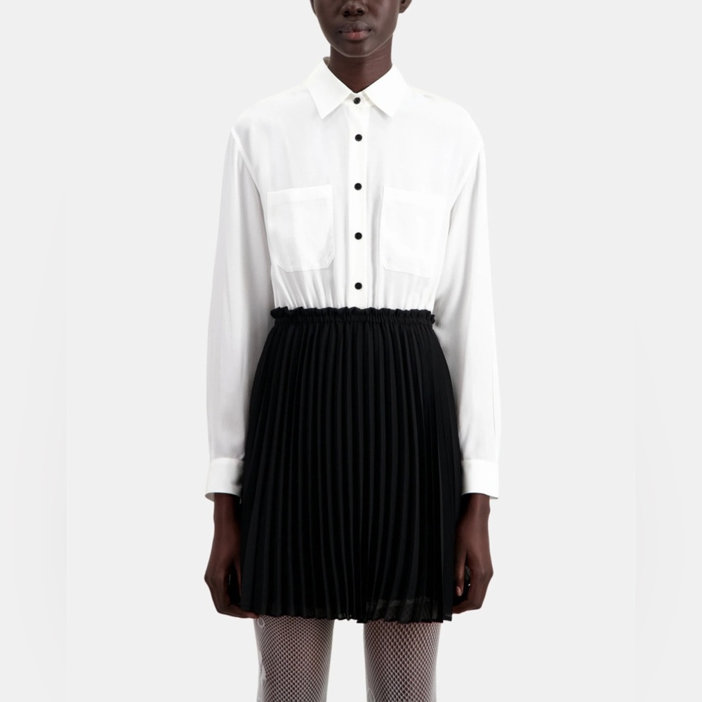 The Kooples Silk Pleated Dress
